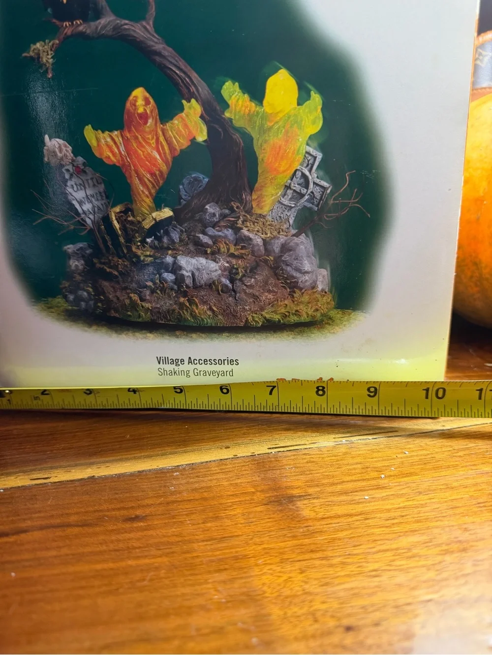 Department 56 Neon Ghost Tree Figurine in Orange & Lime Green
